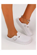 Flat Solid Color Closed Toe Clogs (B219) - Image 2
