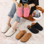 Closed Toe Cork Sole Slip-On Sandals (B2266)