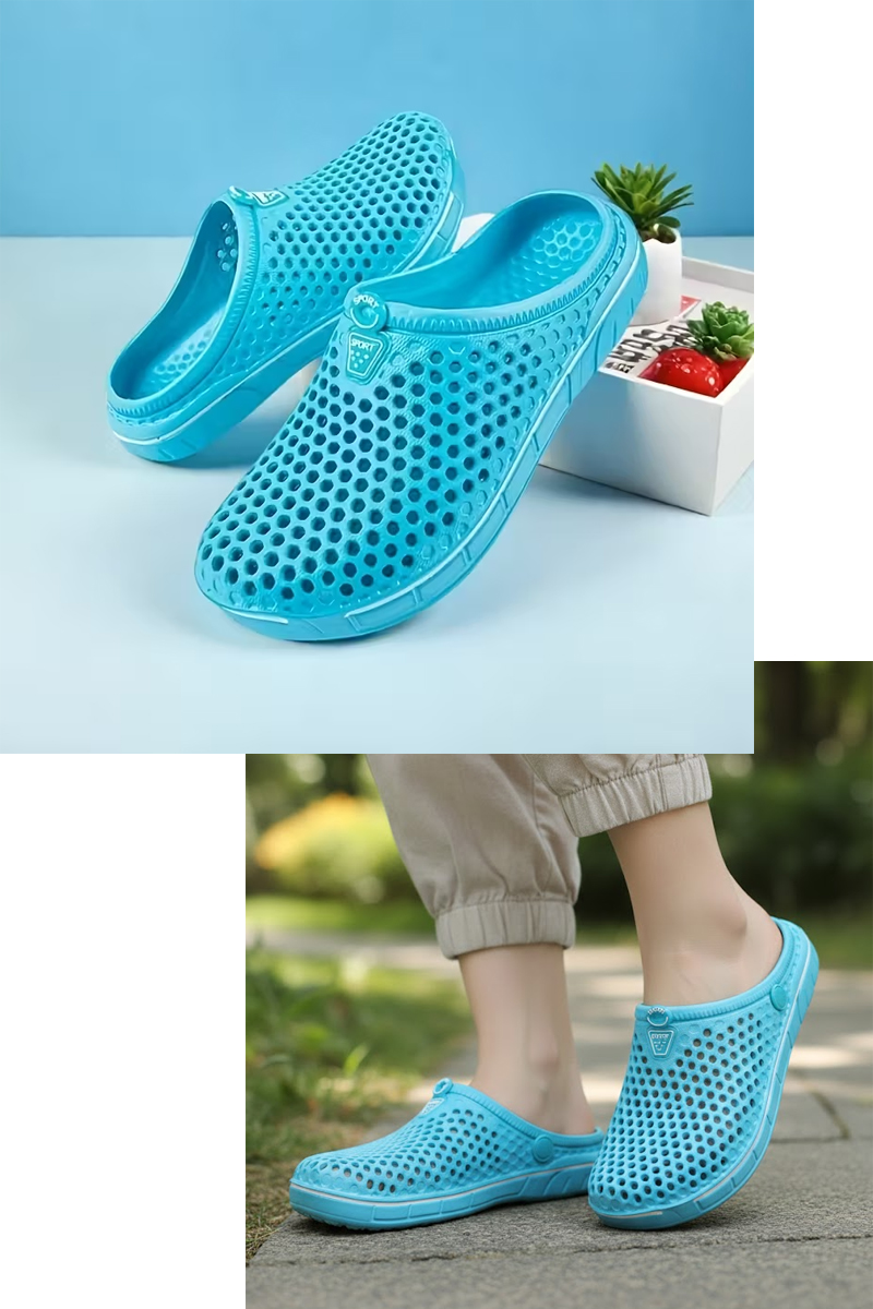 B902 sky blue Ultra-Light Rubber Everyday Wear Slippers (B902) - Image 1