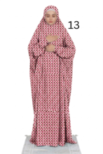 Printed Prayer Gown (Thobe Salat) Free Size (PTS4) - Image 3