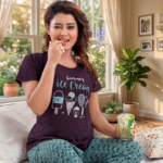 Cotton Women Half Sleeves Pajama Set (9815b)