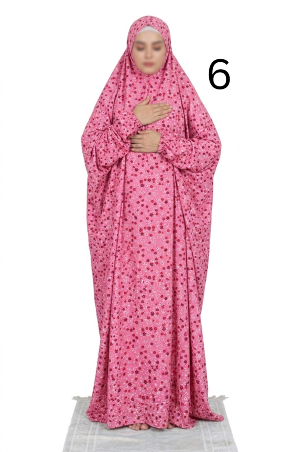 Printed Prayer Gown (Thobe Salat) Free Size (PTS3)