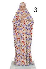 Printed Prayer Gown (Thobe Salat) Free Size (PTS2) - Image 3