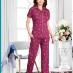 Cotton Women Half Sleeves Pajama Set (9001)