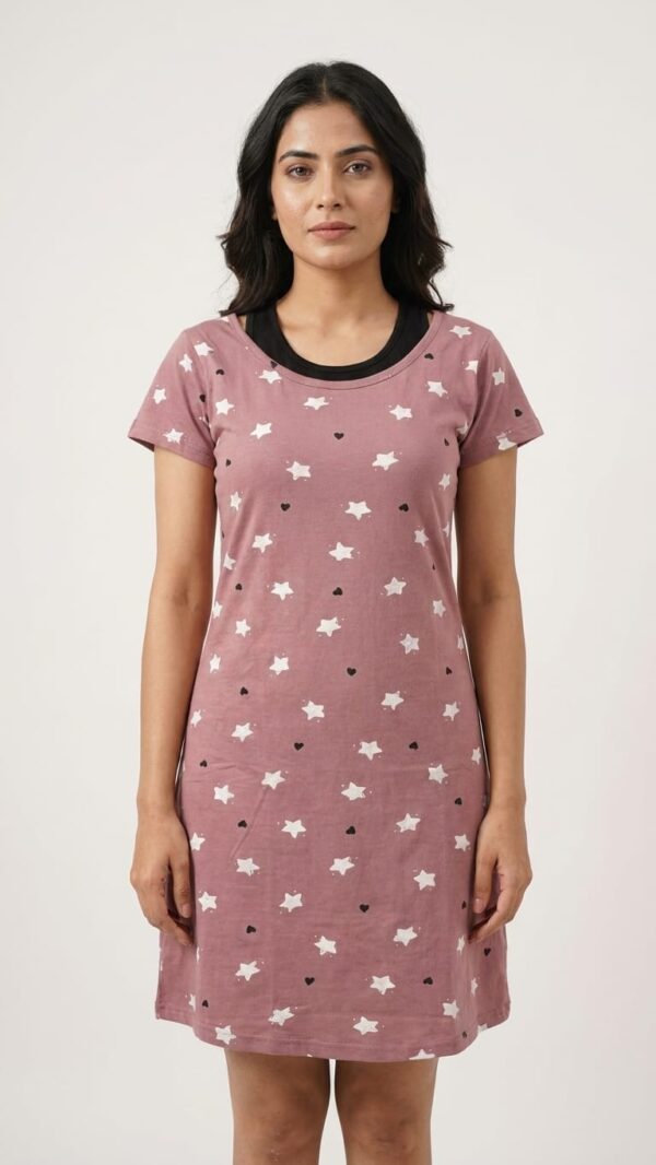 Women's Cotton Long T-Shirt Half Sleeves (562-3)