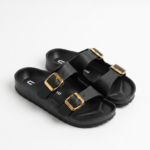 Light Weight Double Strap Slippers With Buckle (L6801)