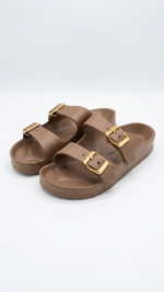 Light Weight Double Strap Slippers With Buckle (L6801) - Image 5