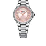 Curren Metal Belt Pink Dial Watch (9091)