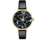 Curren Leather Belt Marble Design Dial Watch (9045)