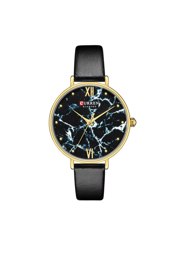 Curren Leather Belt Marble Design Dial Watch (9045)