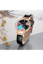Curren Leather Belt Flower Design Dial Watch (9053) - Image 2