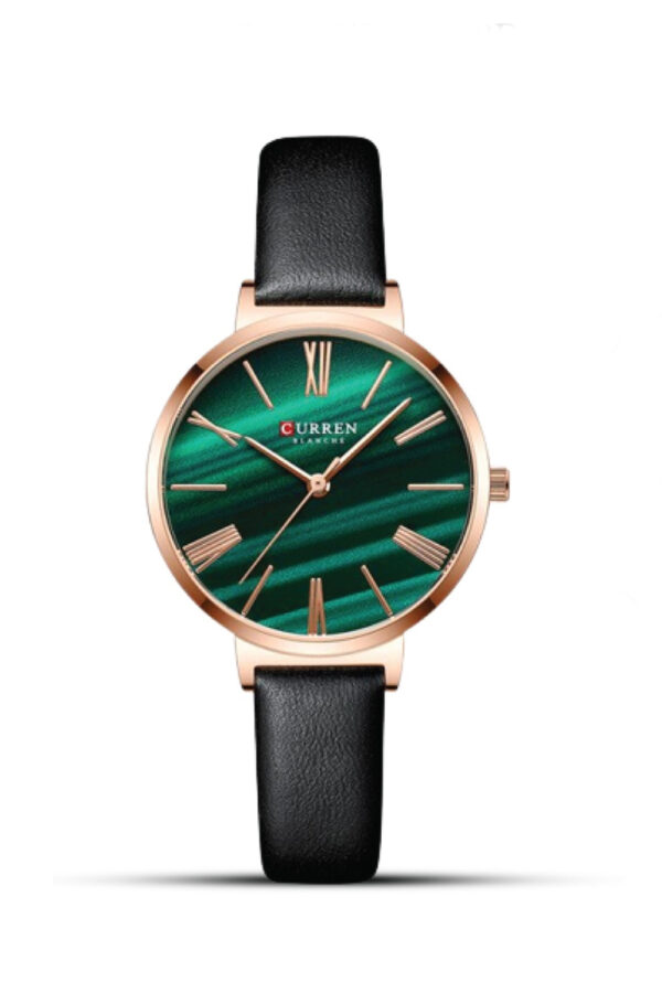 Curren Leather Belt Green Dial Watch (9076)