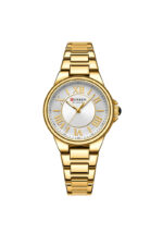 Curren Metal Belt White Dial Watch (9091)