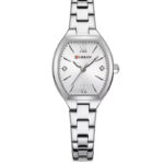 Curren Metal Belt Sliver Dial Watch (9112)