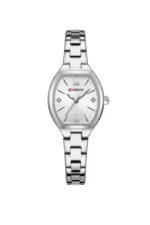 Curren Metal Belt Sliver Dial Watch (9112)