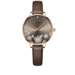 Curren Leather Belt Brown Dial Watch (9068-LEATHER)