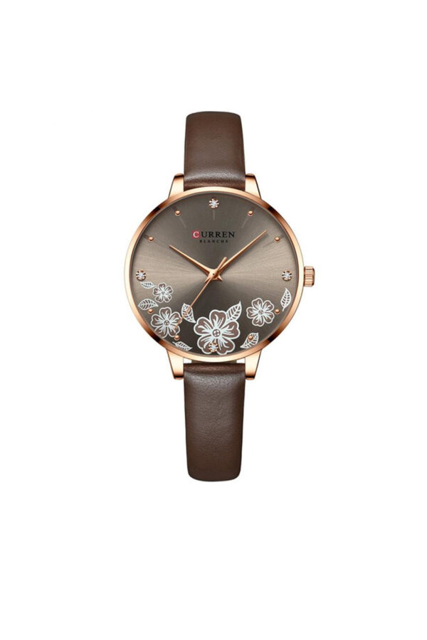 Curren Leather Belt Brown Dial Watch (9068-LEATHER)