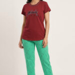 Women Cotton Half Sleeves Pajama Set (1954)