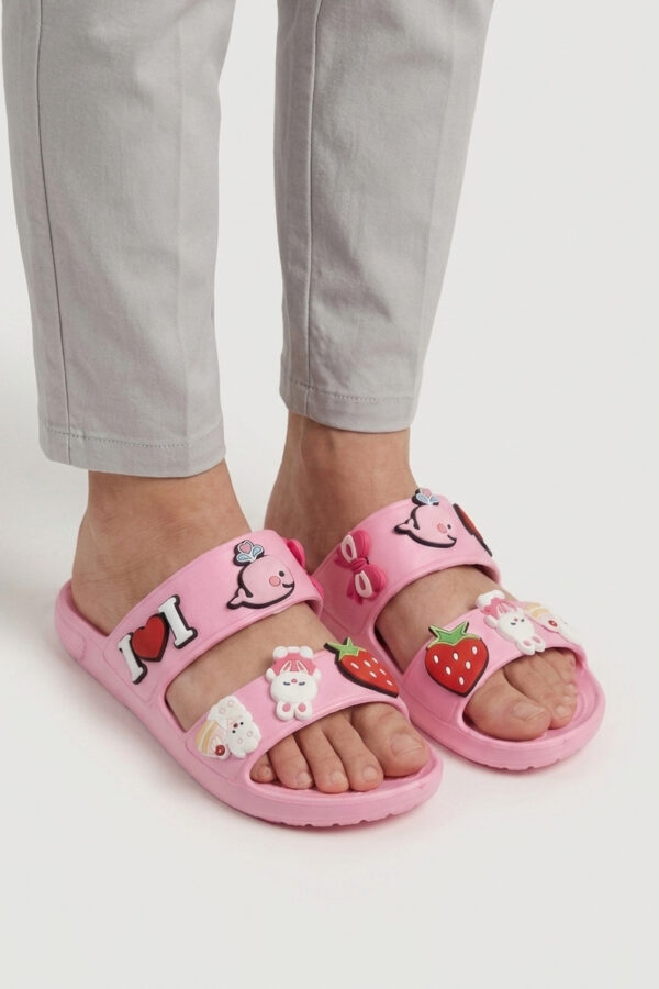 Cool Rubber Slippers with Cute Icons (L444)
