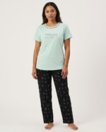 Women Cotton Half Sleeves Pajama Set (1771)