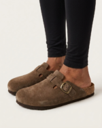 Suede Leather Clog Slippers (F1222) - Image 2