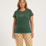 Women Cotton Half Sleeves Pajama Set (1708)