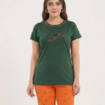 Women Cotton Half Sleeves Pajama Set (1750)
