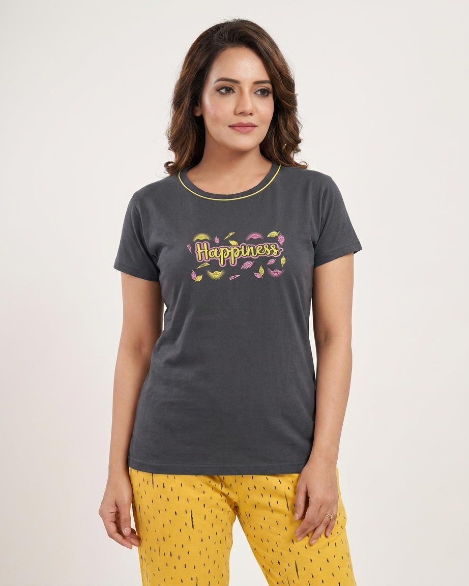 a3z1pYs5VTvdYE-V2XJOGm Women Cotton Half Sleeves Pajama Set (1739) - Image 1