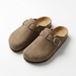 Suede Leather Clog Slippers (F1222)