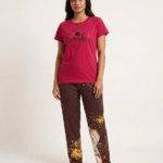 Women Cotton Half Sleeves Pajama Set (1652)