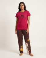 Women Cotton Half Sleeves Pajama Set (1652)