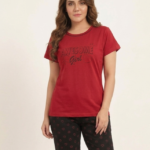 Women Cotton Half Sleeves Pajama Set (1767)