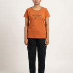 Women Cotton Half Sleeves Pajama Set (1760)