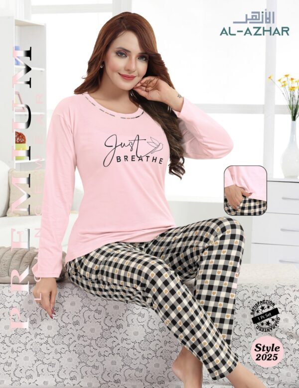 Women Cotton Full Sleeves Pajama Set (2025)
