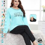 Women Cotton Full Sleeves Pajama Set (2029)
