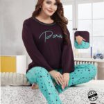 Women Cotton Full Sleeves Pajama Set (2030)