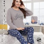 Women Cotton Full Sleeves Pajama Set (2023)